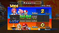 White Mage, Pink Yoshi, and Toad defeat Ninja, Pure White Mage, and Black Mage in a 3-on-3 Dodgeball match.
