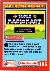 One of the Nintendo Collector Cards