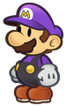 Mario equipped with the W Emblem and the L Emblem