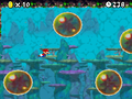 Mario navigates a course of Obstacle Bubbles