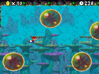 Several Obstacle Bubbles in New Super Mario Bros.
