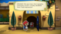 Mario encounters a Shy Guy
