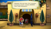 Mario is tricked by a Shy Guy