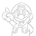 Thumbnail for a printable Mario drawing practice sheet