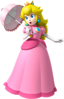 Artwork of Princess Peach with her Parasol