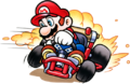 Mario executing a Power Slide