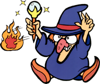 Artwork of the Witch, from Super Mario Land 2: 6 Golden Coins.