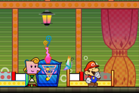 Mario sleeping at Tinga's Inn in Super Paper Mario.