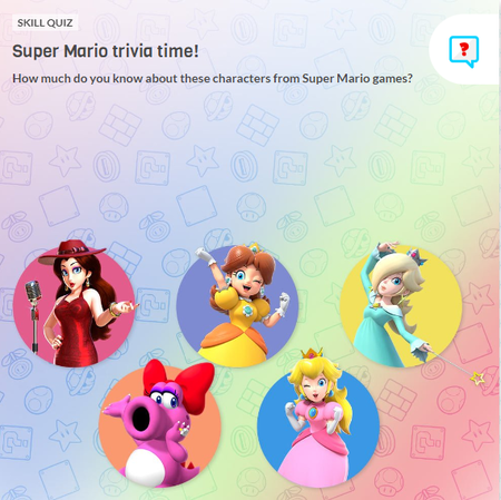 Super Mario Characters Online Trivia Quiz! - Super Mario Wiki, the ...