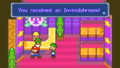 Mario winning the Invincishroom in the original game