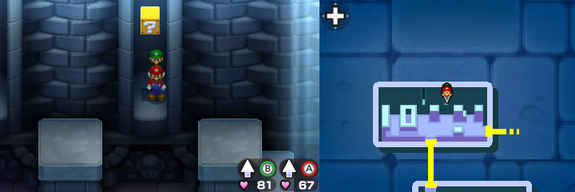 Seventeenth block in Toad Town of Mario & Luigi: Bowser's Inside Story + Bowser Jr.'s Journey.