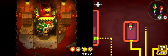 Eighth and ninth blocks in Tunnel of Mario & Luigi: Bowser's Inside Story + Bowser Jr.'s Journey.