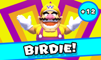 Wario gets a Birdie in Mario Golf: World Tour.