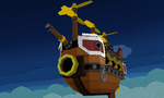 An Airship in Paper Mario: Sticker Star
