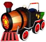 Artwork of the Barrel Train from Mario Kart: Double Dash!!, also a spirit in Super Smash Bros. Ultimate