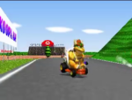 Bowser racing on this course in the European demo movie.