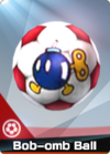 A Pro Soccer Gear Bob-omb Ball card from Mario Sports Superstars