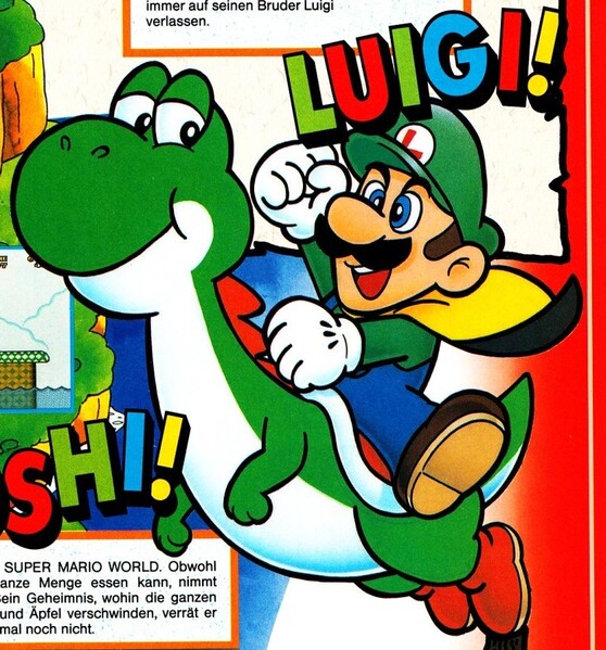File:Club Nintendo Cape Luigi riding Yoshi.jpg