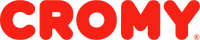 The current logo for Cromy in red.