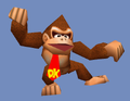 Donkey Kong uses his Giant Punch move in Super Smash Bros.