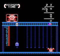 Screenshot from Donkey Kong Jr. + Jr. Sansū Lesson