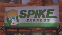 Spike Express advert in Mario Kart World