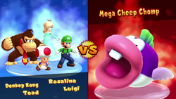 Players vs. Mega Cheep Chomp at Mario Party 10