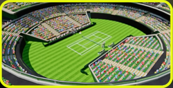 One of the courses for Mario Tennis Fever