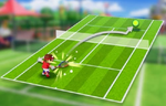 Illustration of a type of shot in Mario Tennis Fever