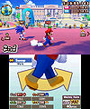 Mario and Sonic competing in the 20km Race Walk.