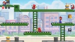 Screenshot of Mario Toy Company level 1-5 from the Nintendo Switch version of Mario vs. Donkey Kong