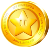 My Nintendo Gold Point coin, with a Super Star design