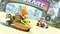 Yoshi & Mario in front of the starting line
