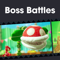 Cover image for the Boss Battles playlist from Yoshi’s Crafted World on Nintendo Music