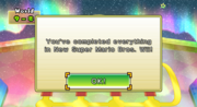 Message shown when completing all objectives to gain five stars on the file.