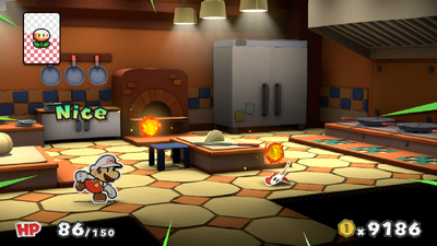 Mario fights a Shunned Guy at Tangerino Grill