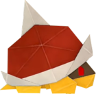 An origami Spike Top from Paper Mario: The Origami King.