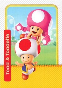 Toad & Toadette card from the Super Mario Trading Card Collection