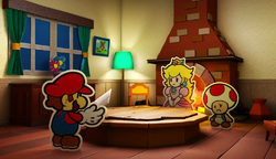 Mario Bros.' House interior from Paper Mario: Color Splash