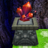 A red diamond on a stand in Wario World