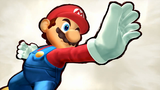 Mario with the characteristic black outline for the Nintendo 3DS version.