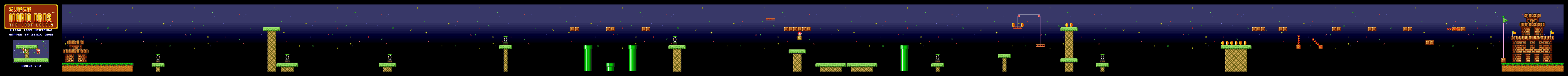 Map of World 7-3 (Super Mario All-Stars version)