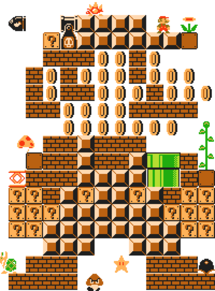 File:Super Mario Maker - Sprite Mario Art - Super Mario Bros..png