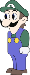 The artwork of Luigi used for the "Weegee" meme. For the List of Mario references on the Internet page.