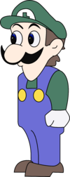 The artwork of Luigi used for the "Weegee" meme. For the List of references on the Internet page.