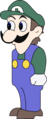 Luigi when he is possessed by the infernal demon Weegee
