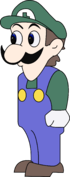 The artwork of Luigi used for the "Weegee" meme. For the List of references on the Internet page.