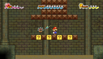 Second, third, fourth and fifth ? Blocks in Yold Ruins of Super Paper Mario.