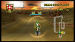 Yoshi, on a Mach Bike, performing a "simple down" trick.