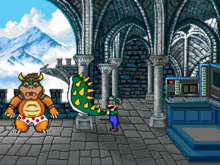 Bowser without his Shell, as seen in Mario is Missing!
